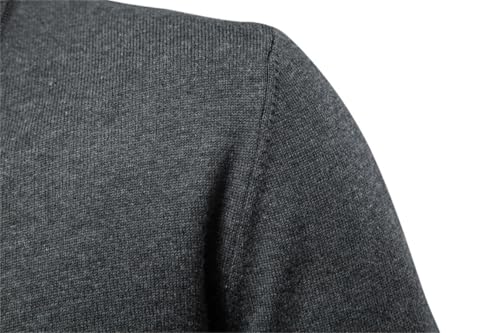 VIVICOLOR Men's V Neck Button Cardigan Sweater Cotton Long Sleeve Casual Knitted Open Front Pullover Outwear3