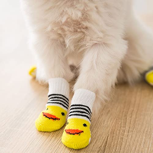 WUMUZAI 4 works Dog Socks for Small Dogs Anti Slip Dog Socks, Dog Grip Socks, Soft Pet Puppy Doggie Socks to Prevent Licking - Image 3