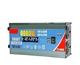 inverter ecran pc bureau Onduleur double tension 6000 W avec écran LCD, double port USB multi-protection.