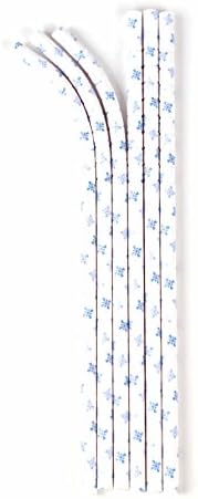 Aardvark Straws 61780117RET Paper Drinking Straws, White with Blue Snowflakes (Pack of 24)
