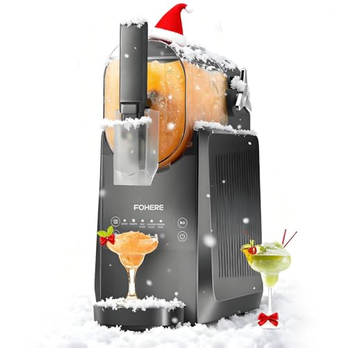 FOHERE Slush Machine 2.6L, 5-in-1 Slush Machine, Machine à Granité, Autonettoyage Slush Maker pour Maison, préparation en 15–60 min, Fabricant de Slush pour Margarita, Cocktail, Milkshake, Frappé