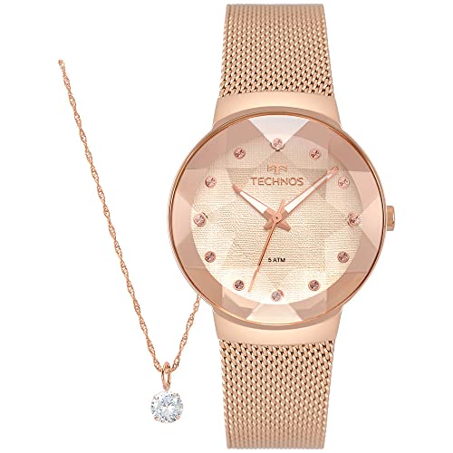 Relógio Technos Feminino Crystal Rosé - 2035MPX/K5T