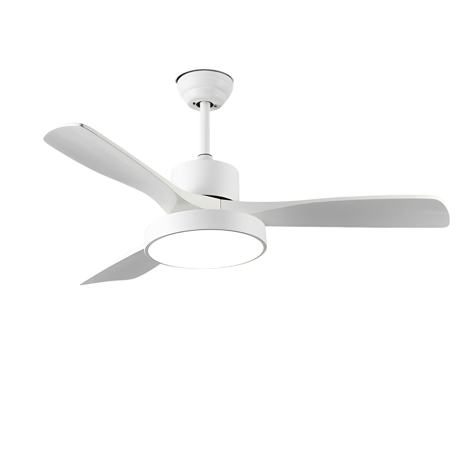 Ventilateur de plafond en bois avec éclairage LED et télécommande connectée pour chambre
