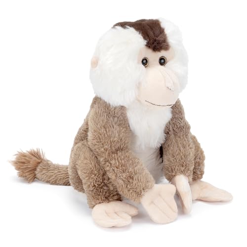 Zappi Co Plush Pig-Tailed Macaque Toy (22cm Length) Stuffed Soft Cuddly Eco Friendly Animals Collection For New Born Child First Kid - Image 2