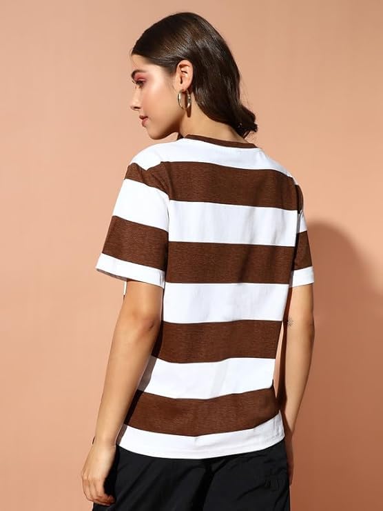 Image of THE DRY STATE Women Cotton Half Sleeve Round Neck Tshirt
