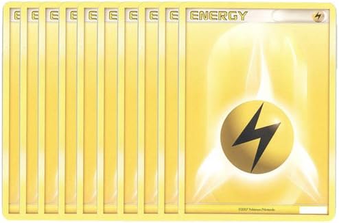 Pokemon Tarjetas - Lote de 10 tarjetas de energía Lightning (amarillo)
