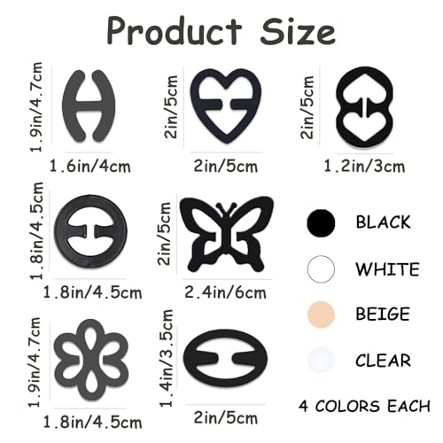 28 PCS Bra Strap Clips Bra Clips for Back, Anti-Slip Bra Straps Holder Adjustable Non Slip Bra Straps Clips2