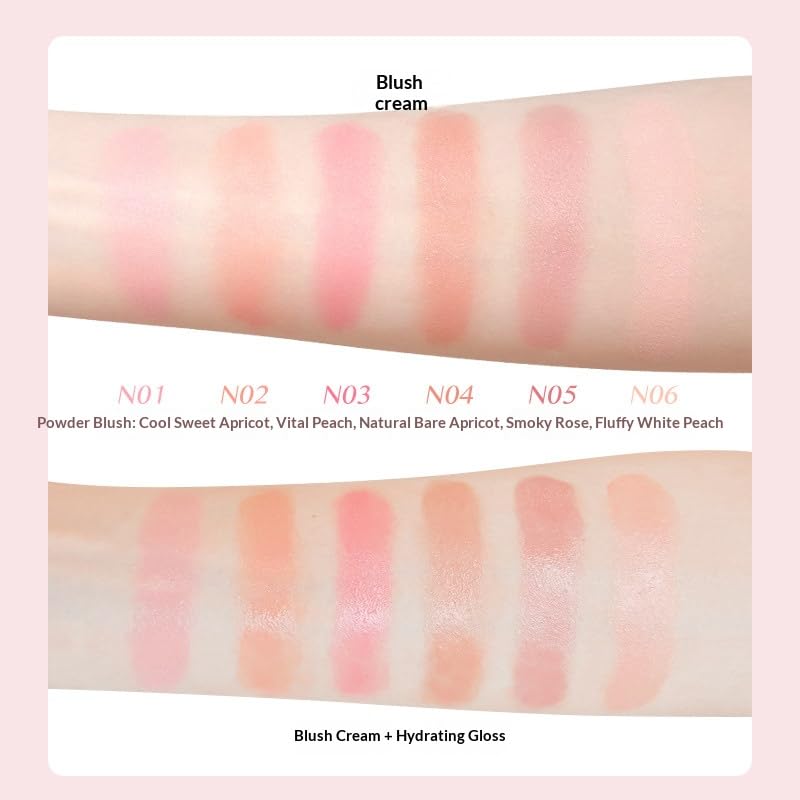 Foreverkey Dual-Color Cream Blush Highlighter Palette