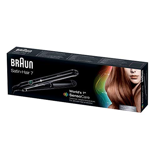 Foto von Braun Satin Hair 7 Glätteisen (SensoCare), Haarglätter mit Temperaturschutz, ST780, schwarz