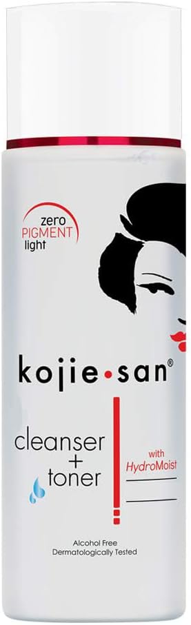 Kojie San Skin Lightening Cleanser + Toner - Dual Action Formula for Hydrated Skin - Zero Pigment Light Technology - 100ml