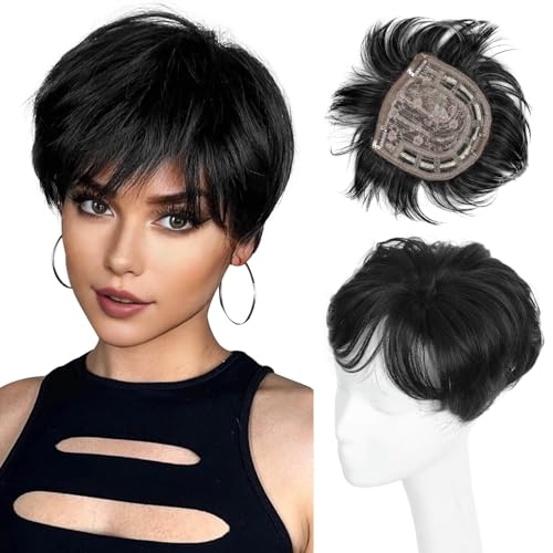 PHOCAS Short Hair Toppers for Women with Thinning Hair Magic