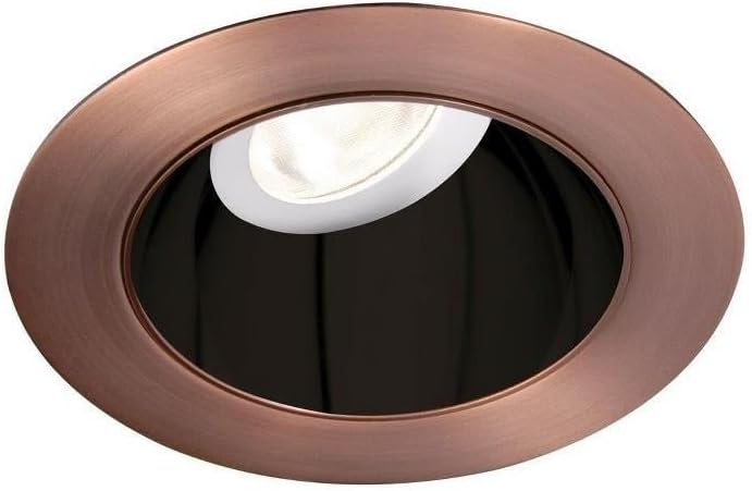 WAC Lighting HR3LEDT318PN835BCB Tesla Pro 3.5" LED Round 0-30 Degree Adjustable Trim with Light Engine 3500K Narrow Beam, Black Copper Bronze
