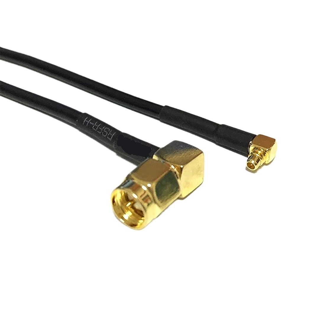 LIHUA SMA męski przełącznik kątowy MMCX wtyczka 90-stopniowy kabel pigtail 15 cm (RG174, 30 cM)
