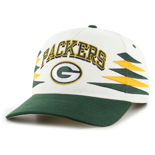 Casquette Green Bay Packers '47 Brand snapback confortable pour cheveux volumineux