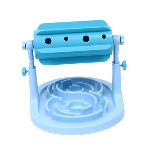 HANABASS 1個 フードディスペンサー vtoys トイ おもちゃ 止めドッグボウル コッカー こぼれる パズル 非 飼料訓練 ゆっくり食べるフィーダー ペット用品 Abs Blue