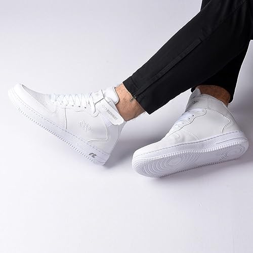 Tênis Sneaker Estilo Retrô Runway Sportwear Masculino Tamanho:41;Cor:Branco e Branco