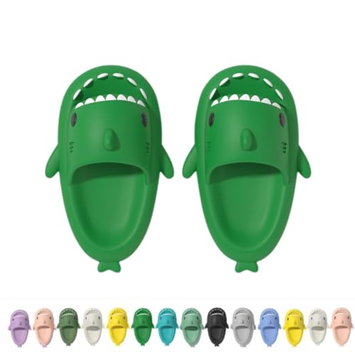 Generic Shark Slippers for Women Men, Couple Thick Sole Cloud Shark Slides, Cute Anti-slip Beach Bathroom Shark Sandals Sunmmer