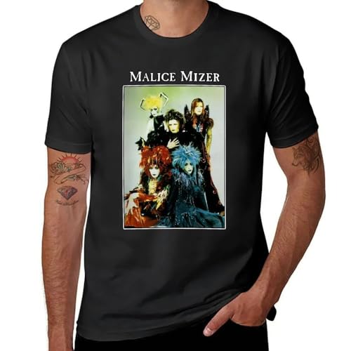 NUmaiTUA Malice MIZER merveilles Era Band T-Shirt Quick Drying Shirt Summer Clothes T-Shirt Men Black L