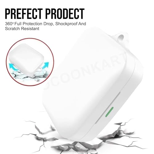 Image of Soft Silicone Case Cover Compatible for Realme Buds Air 7 | 7 Pro -White.