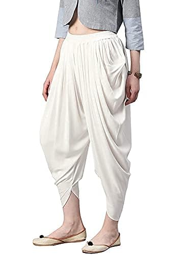 tout ensemle Women's Loose Fit Rayon Dhoti Pants – Free Size Waist 26-38 Inches | Patiala Salwar Style Bottom Wear | Harem Pants for Casual, Yoga, or Lounge Wear-picture-15