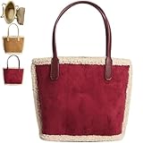 【Practical Bucket Bag】---- Whether it's for daily use or festive parties, this suede tote bag is a great choice. It serves as a wonderful surprise for women, combining practicality, style, and versatility. Whether you're going to work, a party, or just out for a stroll in the cold, this bag is a chic and warm accessory to complement your outfit