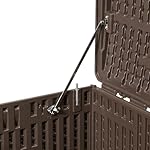 Amazon Basics Outdoor Patio Storage Box 99 Gallon Deck Box, Waterproof and Weather-resistant, Furniture Cushions Garden Tools, Brown - Image 5