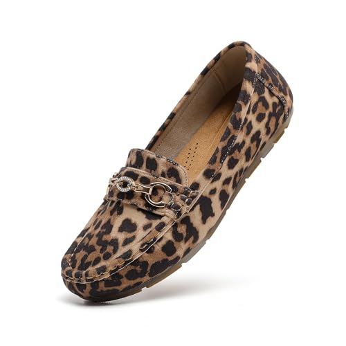 Image of Women's Business Loafers Work Casual Flats Shoes Lightweight Penny PU Leather Slip On Walking Shoes