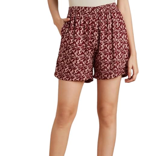 Women's Cotton Lounge Shorts Pack of 2 | Soft Casual Night Wear Shorts for Women | Elastic Drawstring Waist | Above Knee Regular Fit Sleepwear & Home Wear Shorts | Free Size | Multicolor-image-48
