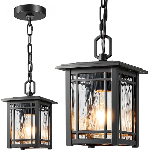 OPAXIS Outdoor Pendant Light, Modern Outdoor Hanging Lights for Porch,