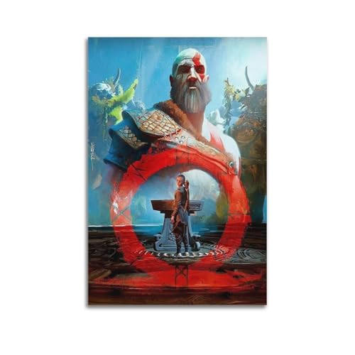 SFXOFNGUE Póster artístico de Game God of War, pintura decorativa, lienzo, póster de pared e imagen artística moderna para decoración de dormitorio familiar, 40 x 60 cm