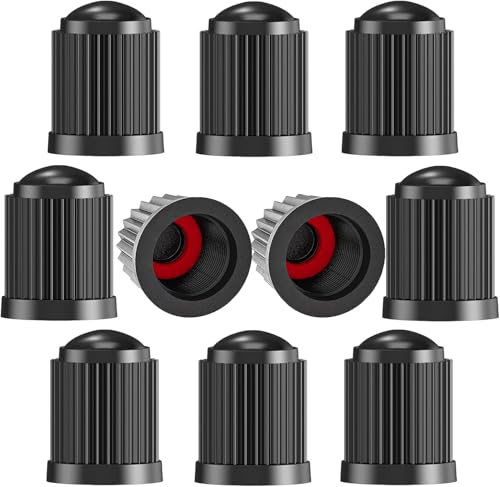 Pack 10 Car Bike Motorbike Motorcycles Trucks Universal Heavy-Duty Airtight Seal Screw-On Schrader Tyre Dust Valve Caps