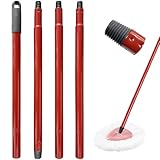 Se aplica a Palo fregona Vileda Turbo de acero inoxidable 4 secciones, compatible con fregona Vileda con pedal, recambio Vileda Turbo fregona, cubo Vileda Turbo con pedal, ajustable y compacto
