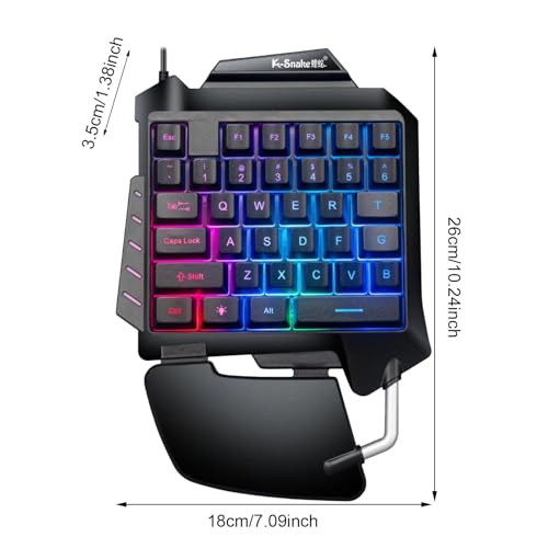 Teclado Gamer Lovskoo USB RGB Compacto miniatura 2