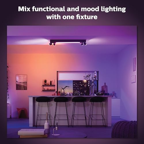 Philips Hue Centris 4er Spotleuchte, Innenbeleuchtung, Schwarz – Ansicht 6