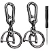 Imeisuit 2 Sets Car Keychain car key clip Quick-Release Horseshoe Shape D-Ring Key Fob Holder with Round Carabiner Keychain