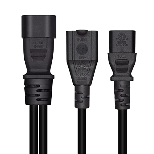 JORINDO 2 Pack 1FT/0.32M IEC320 C14 to C13+NEMA5-15R Y Splitter Power Cord by JORINDO - Used condition - Image 3