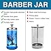 Disinfectant Sterilizer Glass Jar - Capacity 21 Oz Glass with Removable Strainer Tray for Cleaning, Storage & Organization of Manicure Nail Tools & Barber Salon Supplies