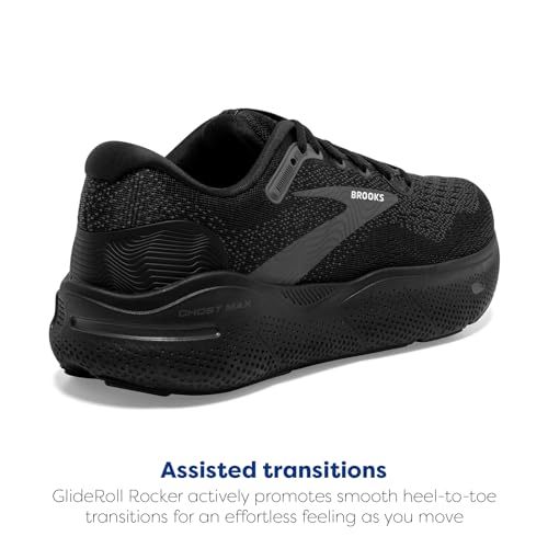 Brooks Women’s Ghost Max Cushion Neutral Running & Walking Shoe - Black/Black/Ebony - 9 Medium