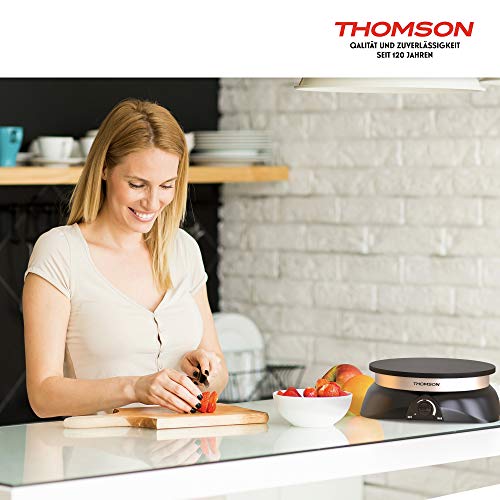 Thomson Crepe Maker mit Antihaftbeschichtung, 1250 Watt, große Heizplatte (33 cm), Temperatur regulierbar, abnehmbares… – Bild 8