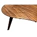 Emerald Home Furnishings T550-0 Simplicity Coffee Table with Curved, Tear Drop Shaped Top and Round, Slanted Legs, Standard, Walnut Brown