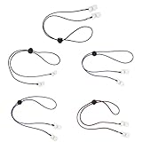 5pcs Serviettenkette Serviette Clip Kette Flexible Lanyard Serviettenhalter Serviettenclips Serviettenkettchen Verstellbar Halteklammer Servietten-Clips Verhindern Sie DASS Kleidung verschmutzt Wird