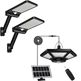 Aqonsie Solar Shed Light Indoor Outdoor Solar Powered Pendant Daytime Work Lights with 5 Lighting Mo