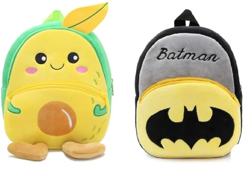 Image of blue tree Cute Boy's and Girl's Plush Bag Medium Quality Full Embroidery Designs Mini Travel Backpack Mango (Mango-Batman)