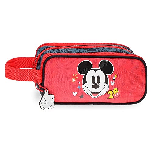 Disney Mickey Get Moving Estuche Triple Multicolor 22X10X9 Cms Poliéster