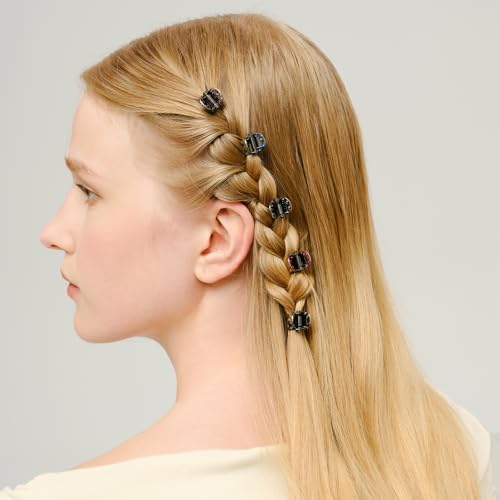 Mini pinzas de pelo con cristales para mujer, 3 piezas miniatura 6