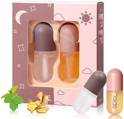 2 Pcs Lip Plumper,Syrup Cosmetics Lip Plumper, Syrup Day and Night Lip PlumperLip Plumper set，Natural Lip Plumper