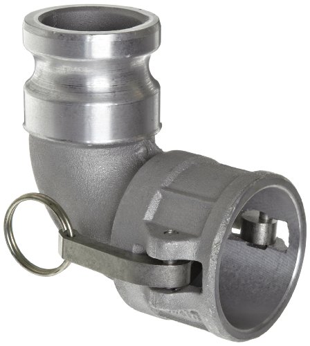 Dixon 400DA-90AL Aluminum Cam and Groove Hose Fitting, 90 Degree Elbow, 4" Plug x 4" Socket