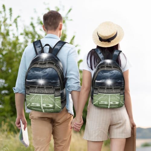 Mochila de lona CHAbu negra talla M para estadio y universidad 6