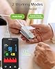 Saturimetro Da Dito Bluetooth Certificato, HOLFENRY Pulsossimetro Da Dito/Ricaricabile Ossimetro Da Dito Bluetooth con App per Livello Sp02 e PI, PR Per Adulti Uso Notturno Geschäft Reise Verwenden