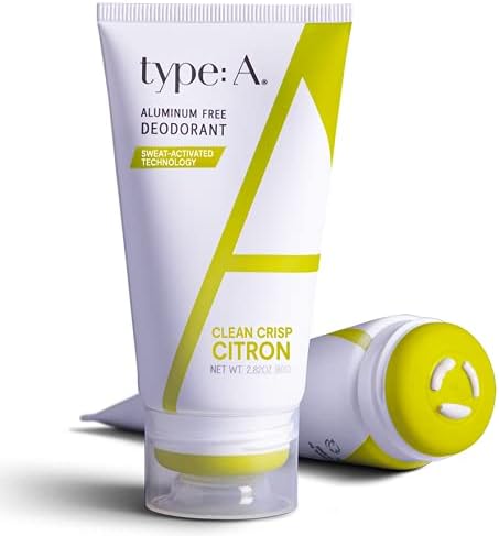 Type:A Natural Deodorant For Women | Crisp Citron - Aluminum Free Deodorant with Coconut and Aloe, Safe For Sensitive Skin | The Visionary - 2.8oz Dry Touch Cream Deodorant